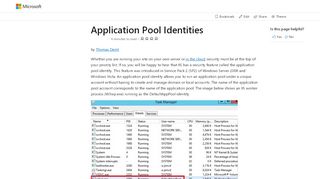 
                            4. Application Pool Identities | Microsoft Docs
