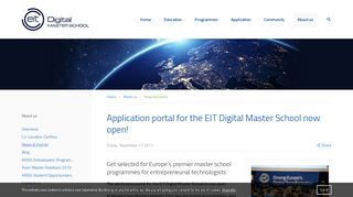 
                            6. Application portal for the EIT Digital Master School now open! // EIT ...