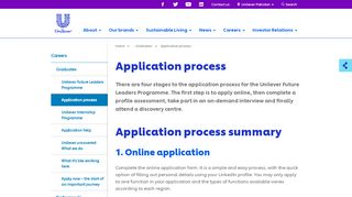 
                            3. Application process | Careers | Unilever Pakistan