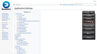 
                            5. Application Settings - Domoticz