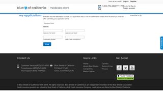 
                            6. Application status - Blue Shield of California