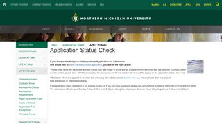 
                            5. Application Status Check | NMU Admissions