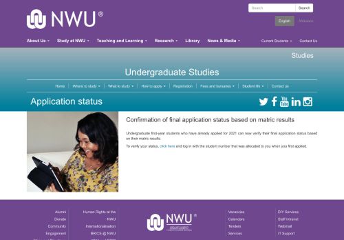 
                            3. Application status | Studies | NWU | North-West University