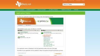 
                            12. Application Status - The University of Texas at Dallas