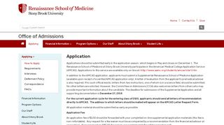 
                            8. Application | Stony Brook University School of Medicine