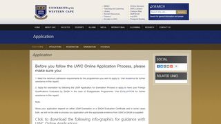 
                            4. Application - UWC