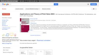 
                            12. Applications and Theory of Petri Nets 2003: 24th International ...