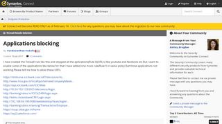 
                            13. Applications blocking | Symantec Connect Community