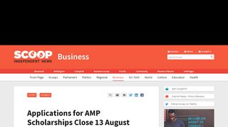 
                            12. Applications for AMP Scholarships Close 13 August 2018 | Scoop News