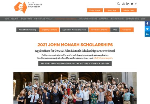 
                            13. Applications - John Monash Scholarships