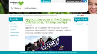 
                            7. Applications open at the Glasgow 2018 ... - Volunteer Scotland
