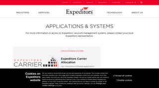 
                            9. Applications & Systems - Expeditors