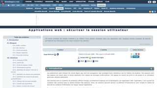 
                            10. Applications web : sécuriser la session utilisateur - Developpez.com