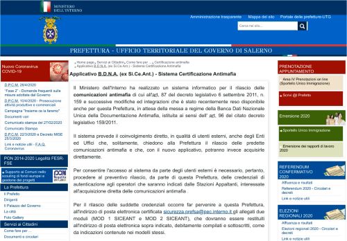 
                            5. Applicativo BDNA (ex Si.Ce.Ant.) - Sistema Certificazione ... - Prefettura