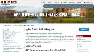 
                            13. Applied Behavior Analysis | Florida Tech