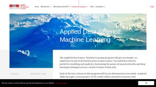 
                            4. Applied Data Science: Machine Learning - The EPFL Extension School