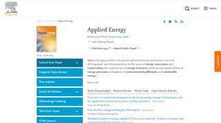 
                            2. Applied Energy - Journal - Elsevier