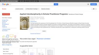 
                            8. Applied Interdisciplinarity in Scholar Practitioner Programs: ...