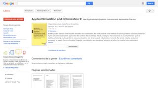 
                            7. Applied Simulation and Optimization 2: New Applications in ...