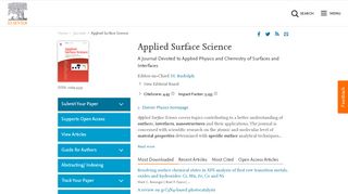 
                            2. Applied Surface Science - Journal - Elsevier