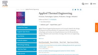 
                            1. Applied Thermal Engineering - Journal - Elsevier