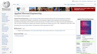 
                            4. Applied Thermal Engineering – Wikipedia