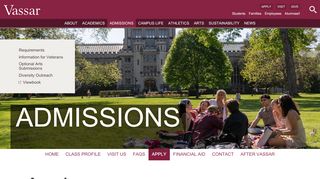 
                            2. Apply - Admissions - Vassar College