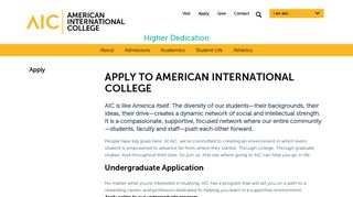 
                            6. Apply | American International College