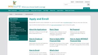 
                            4. Apply and Enroll / MNsure