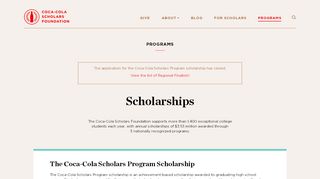 
                            1. Apply - Coca-Cola Scholars Foundation