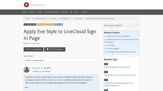 
                            8. Apply Eve Style to LiveCloud Sign In Page | Social Strata