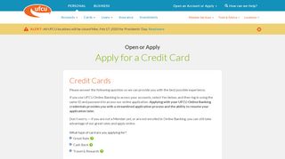 
                            3. Apply for a Credit Card - UFCU