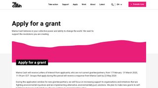 
                            10. Apply for a grant - Mama Cash