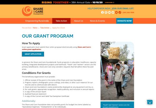 
                            9. Apply for a Grant - Share & Care Foundation