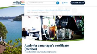 
                            13. Apply for a manager's certificate (alcohol) - Auckland Council