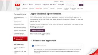 
                            7. Apply for a personal loan | Personal Loans - Westpac NZ