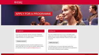 
                            11. Apply for a programme - IPP login screen - University of Reading