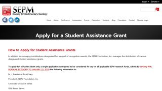 
                            12. Apply for a Student Assistance Grant - SEPM