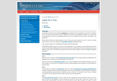 
                            4. Apply for a U.S. Visa | Apply for a Visa - Dominican Republic (English)