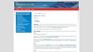 
                            1. Apply for a U.S. Visa | Apply for a Visa - Haiti (English) - USTravelDocs