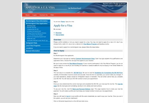 
                            2. Apply for a U.S. Visa | Apply for a Visa - Switzerland ... - USTravelDocs