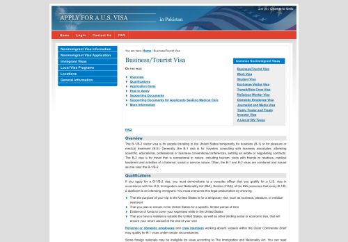 
                            5. Apply for a U.S. Visa | Business/Tourist Visa - Pakistan  ...