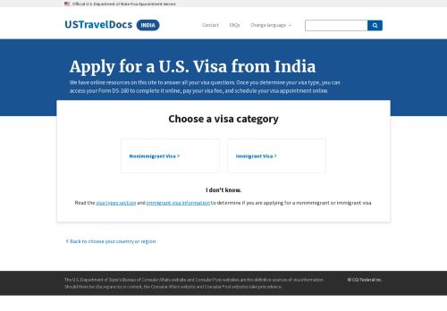 
                            1. Apply for a U.S. Visa | Home - India (English)