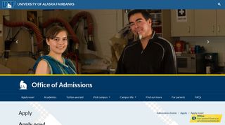 
                            2. Apply for admission | Office of Admissions