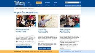 
                            8. Apply for Admission | Webster University | Webster University