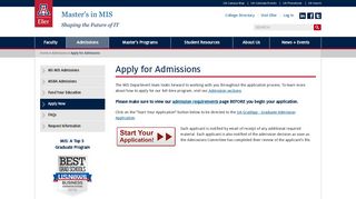 
                            9. Apply for Admissions | Master's in MIS