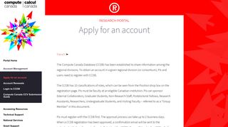 
                            8. Apply for an account | Compute Canada