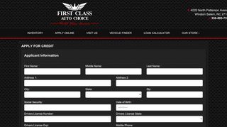 
                            9. Apply for an Auto Loan at First Class Auto Choice, Winston Salem, NC ...