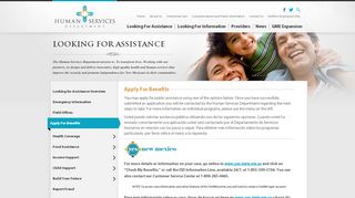 
                            7. Apply For Benefits - Human Services Department