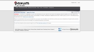 
                            10. Apply For Card - Paxum